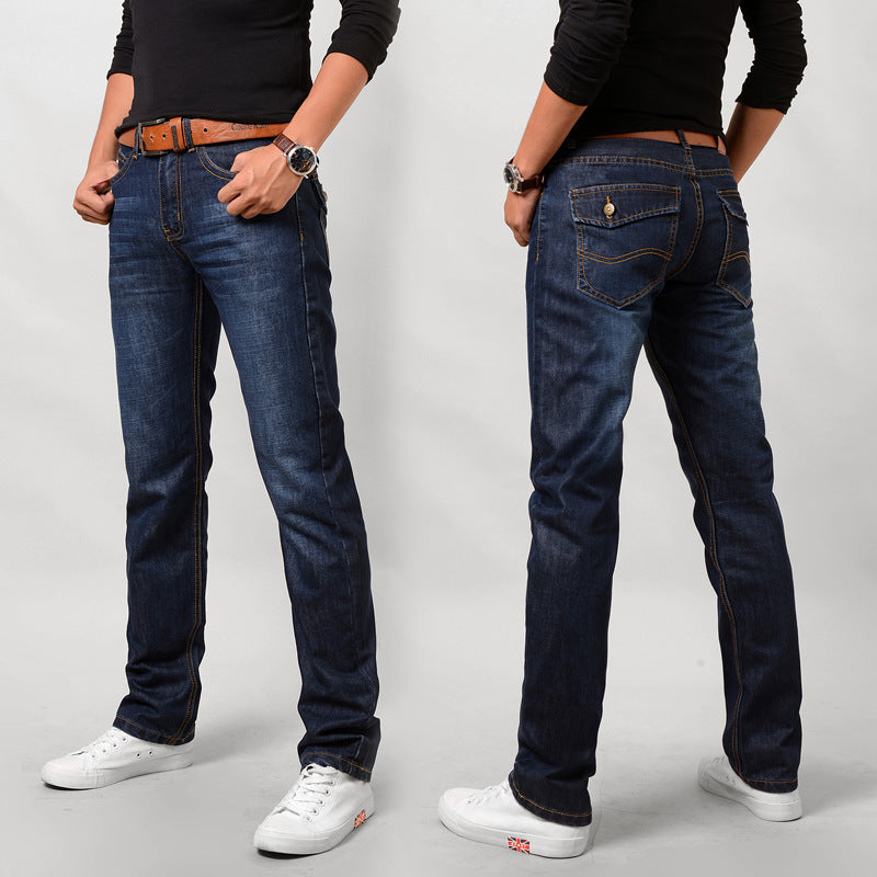 Men's Jeans Slim Straight Long Pants