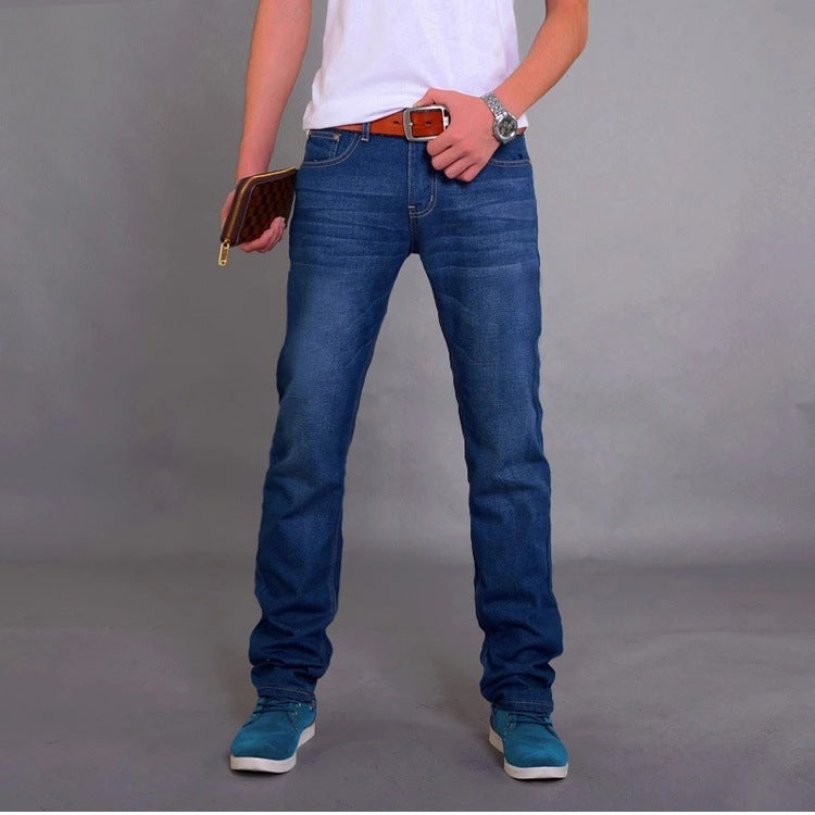 Men's Jeans Slim Straight Long Pants