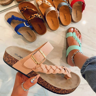 Cork Flip Flops Women Summer Fashion Sandals