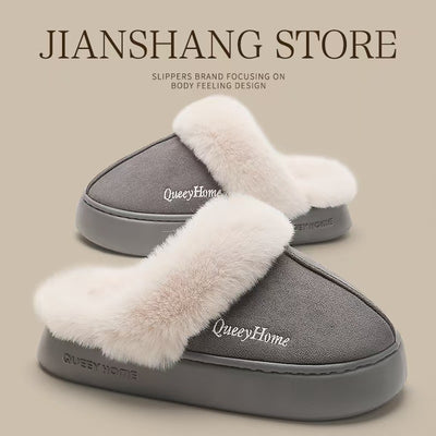 Plush Cotton Slippers Women's Autumn And Winter Warm